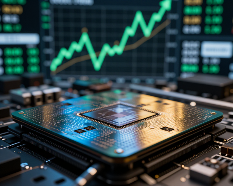 Semiconductor and Stock Market Concept