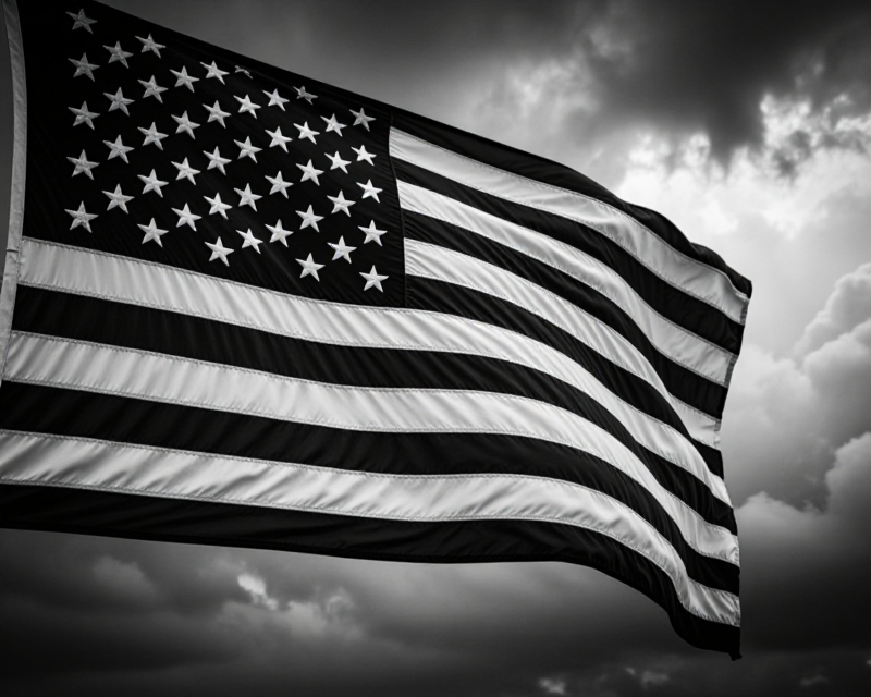 Symbolic American Flag in Tension