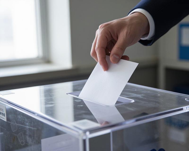 Election Ballot Box Scene