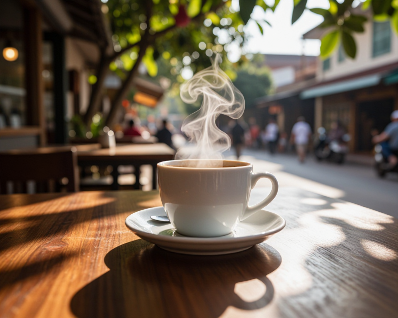 Modern Cafe in Laos