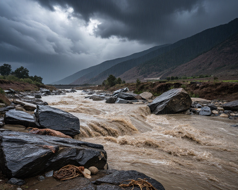 Nepal Flood Scene