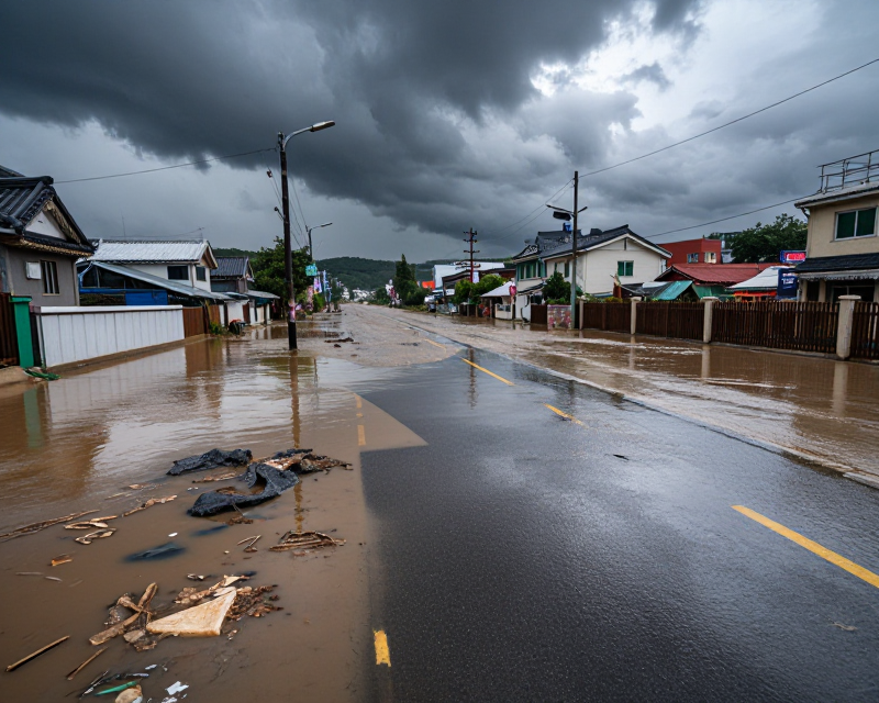 Heavy rain aftermath in South Korea